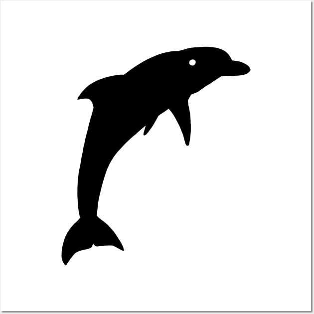 Dolphin Black Silhouette Animal Pet Cool Style Wall Art by gin3art